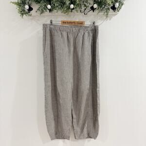 Lisa Bayne striped linen Laghonlook Gray and White Size XL SS2025